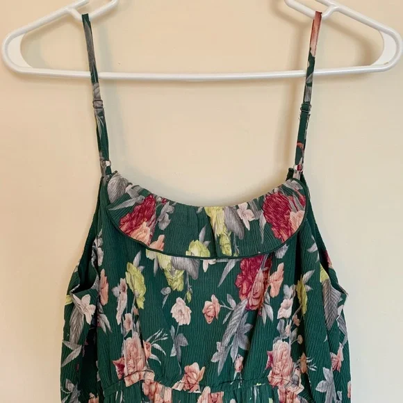 🆕 Forever 21 Floral Maxi Dress - Green - Picture 4 of 7